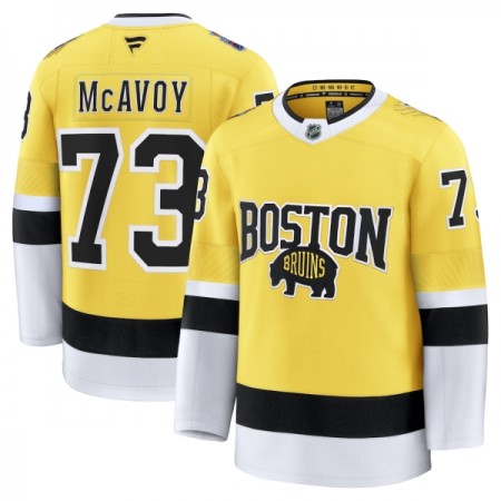 Mænd NHL Boston Bruins Trøje Fanatics NHL Stadium Series Premium Charlie Mcavoy 2025-26 Gold