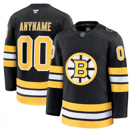 Mænd NHL Boston Bruins Trøje Tilpasset Fanatics Premium 2025-26 Sort Hjemme