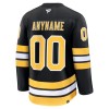 Mænd NHL Boston Bruins Trøje Tilpasset Fanatics Premium 2025-26 Sort Hjemme