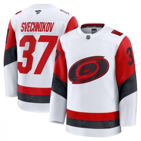 Mænd NHL Carolina Hurricanes Trøje Fanatics Premium Andrei Svechnikov 2025-26 Hvid Udebane