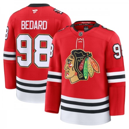 Mænd NHL Chicago Blackhawks Trøje Fanatics Centennial Premium Connor Bedard 2025-26 Rød
