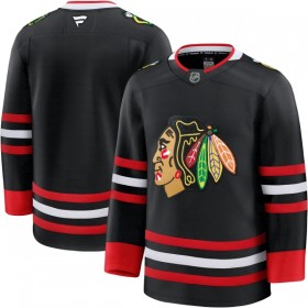 Mænd NHL Chicago Blackhawks Trøje Tilpasset Fanatics Premium 2025-26 Sort Tredje