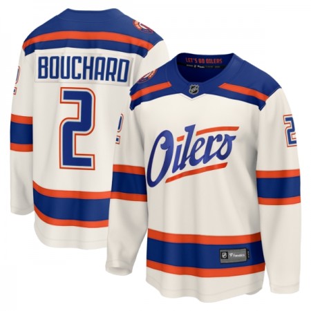 Mænd NHL Edmonton Oilers Trøje Fanatics Premium Evan Bouchard 2025-26 Hvid Tredje