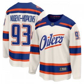 Mænd NHL Edmonton Oilers Trøje Fanatics Premium Ryan Nugent-Hopkins 2025-26 Hvid Tredje