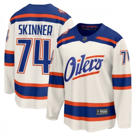 Mænd NHL Edmonton Oilers Trøje Fanatics Premium Stuart Skinner 2025-26 Hvid Tredje