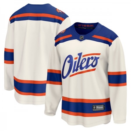 Mænd NHL Edmonton Oilers Trøje Tilpasset Fanatics Premium 2025-26 Hvid Tredje
