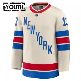 Børn NHL New York Rangers Trøje Fanatics Premium Alexis Lafreniere 2025-26 Hvid Winter Classic