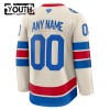 Børn NHL New York Rangers Trøje Tilpasset Fanatics Premium 2025-26 Hvid Winter Classic