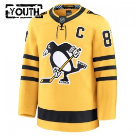 Børn NHL Pittsburgh Penguins Trøje Fanatics Premium Sidney Crosby 2025-26 Gold Tredje