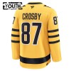 Børn NHL Pittsburgh Penguins Trøje Fanatics Premium Sidney Crosby 2025-26 Gold Tredje