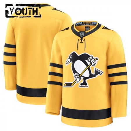 Børn NHL Pittsburgh Penguins Trøje Tilpasset Fanatics Premium 2025-26 Gold Tredje