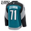 Børn NHL San Jose Sharks Trøje Fanatics Premium Macklin Celebrini 2025-26 Teal Tredje