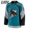 Børn NHL San Jose Sharks Trøje Tilpasset Fanatics Premium 2025-26 Teal Tredje