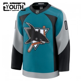 Børn NHL San Jose Sharks Trøje Tilpasset Fanatics Premium 2025-26 Teal Tredje