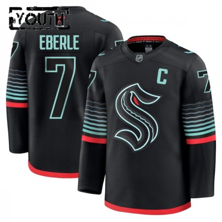 Børn NHL Seattle Kraken Trøje Fanatics Premium Eberle Jordan 2025-26 Sort Tredje