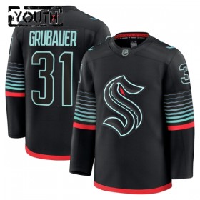 Børn NHL Seattle Kraken Trøje Fanatics Premium Philipp Grubauer 2025-26 Sort Tredje