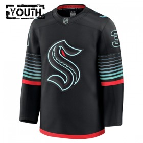 Børn NHL Seattle Kraken Trøje Fanatics Premium Philipp Grubauer 2025-26 Sort Tredje