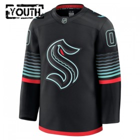 Børn NHL Seattle Kraken Trøje Tilpasset Fanatics Premium 2025-26 Sort Tredje