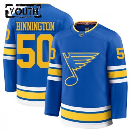 Børn NHL St. Louis Blues Trøje Fanatics Premium Binnington Jordan 2025-26 Blå Hjemme