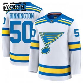 Børn NHL St. Louis Blues Trøje Fanatics Premium Binnington Jordan 2025-26 Hvid Udebane