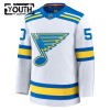 Børn NHL St. Louis Blues Trøje Fanatics Premium Binnington Jordan 2025-26 Hvid Udebane
