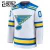 Børn NHL St. Louis Blues Trøje Tilpasset Fanatics Premium 2025-26 Hvid Udebane