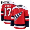 Børn NHL Washington Capitals Trøje Fanatics Premium Dylan Strome 2025-26 Rød Tredje