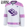 Børn Trøje Tilpasset Utah Hockey Club Fanatics Hockey Fights Cancer Practice Hvid