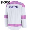 Børn Trøje Tilpasset Utah Hockey Club Fanatics Hockey Fights Cancer Practice Hvid