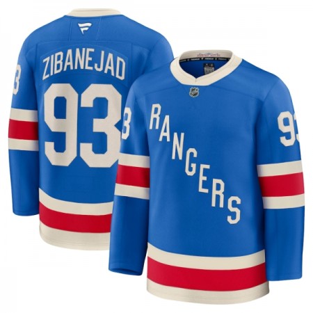 Mænd NHL New York Rangers Trøje Fanatics Centennial Premium Mika Zibanejad 2025-26 Blå