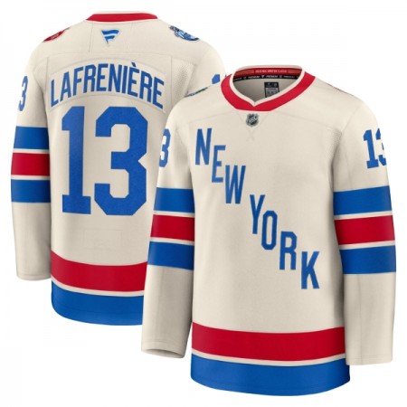 Mænd NHL New York Rangers Trøje Fanatics Premium Alexis Lafreniere 2025-26 Hvid Winter Classic