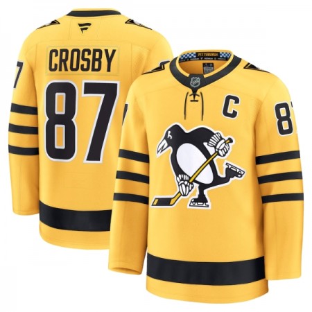Mænd NHL Pittsburgh Penguins Trøje Fanatics Premium Sidney Crosby 2025-26 Gold Tredje
