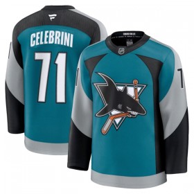 Mænd NHL San Jose Sharks Trøje Fanatics Premium Macklin Celebrini 2025-26 Teal Tredje