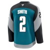 Mænd NHL San Jose Sharks Trøje Fanatics Premium Will Smith 2025-26 Teal Tredje