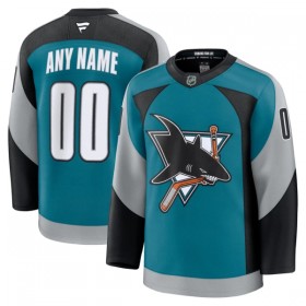 Mænd NHL San Jose Sharks Trøje Tilpasset Fanatics Premium 2025-26 Teal Tredje