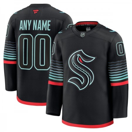 Mænd NHL Seattle Kraken Trøje Tilpasset Fanatics Premium 2025-26 Sort Tredje