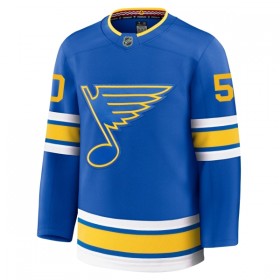 Mænd NHL St. Louis Blues Trøje Fanatics Premium Binnington Jordan 2025-26 Blå Hjemme