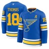 Mænd NHL St. Louis Blues Trøje Fanatics Premium Robert Thomas 2025-26 Blå Hjemme