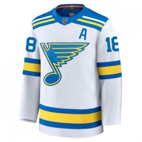 Mænd NHL St. Louis Blues Trøje Fanatics Premium Robert Thomas 2025-26 Hvid Udebane