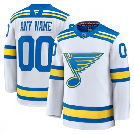 Mænd NHL St. Louis Blues Trøje Tilpasset Fanatics Premium 2025-26 Hvid Udebane