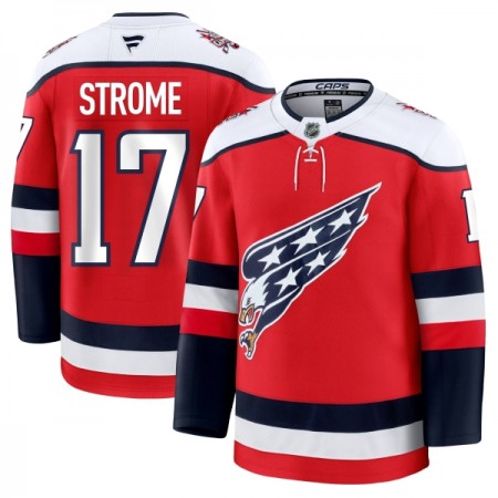 Mænd NHL Washington Capitals Trøje Fanatics Premium Dylan Strome 2025-26 Rød Tredje