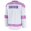 Mænd Trøje Tilpasset Utah Hockey Club Fanatics Hockey Fights Cancer Practice Hvid