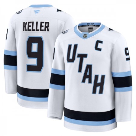Mænd Trøje Utah Hockey Club Fanatics Premium Clayton Keller Hvid Udebane Mænd Trøje Utah Hockey Club Fanatics Premium Clayton Keller Hvid Udebane